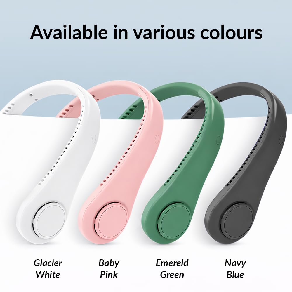 portable bladeless hanging rechargeable neck fan