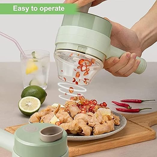 4in1 portable electric vegetable cutter set
